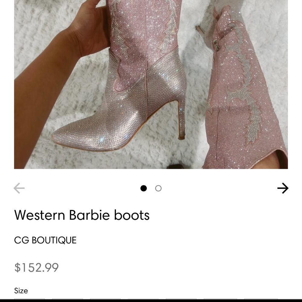 CC Boutique Glittering silver Heeled Boots